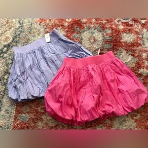 New w/ Tags Girls XL (12) Gap Pink and Purple Bubble Skirts with Attached Shorts